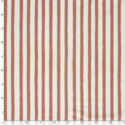 French Terry Digital Bio~Organic Streifen - altrosa