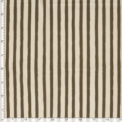 French Terry Digital Bio~Organic Streifen - schoko