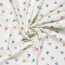 French Terry Digital Bio~Organic bunte Herzen - wollweiß - creme