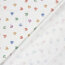 French Terry Digital Bio~Organic bunte Herzen - wollweiß - creme