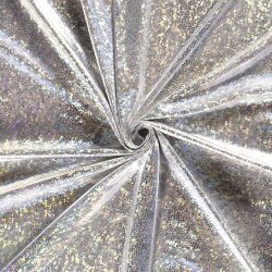 Folienjersey Schlangenmuster Uni - silber