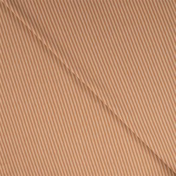Baumwolljersey Streifen 3mm - karamell/hellkaramell - rot