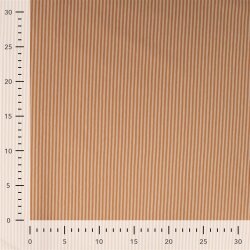 Baumwolljersey Streifen 3mm - karamell/hellkaramell - rot