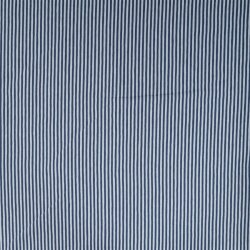 Baumwolljersey Streifen 3mm - jeansblau/helljeansblau - rot