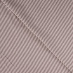 Baumwolljersey Streifen 3mm - taupe/helltaupe - rot