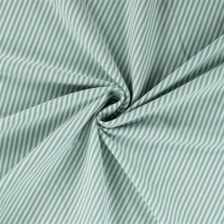 Baumwolljersey Streifen 3mm - mint/hellmint - rot