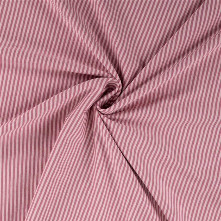 Baumwolljersey Streifen 3mm - altrosa/rosa - rot