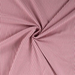 Baumwolljersey Streifen 3mm - altrosa/rosa - rot