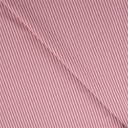 Baumwolljersey Streifen 3mm - altrosa/rosa - rot