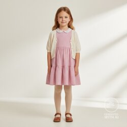 Baumwolljersey Streifen 3mm - altrosa/rosa - rot