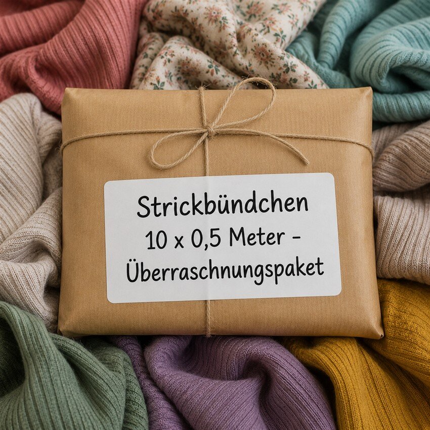 Strickbündchen 10 x 0,5 Meter - Überraschnungspaket