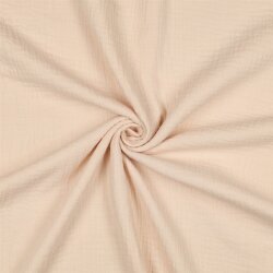 0,4 Meter - Musselin Uni *Gerda* BIO~Organic - hellsand