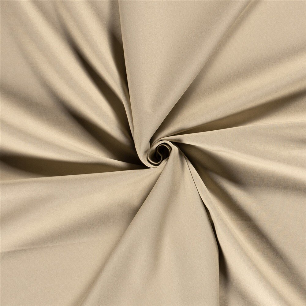 0,8 Meter - Baumwollköper *Marie* vorgewaschen Uni – hellbeige