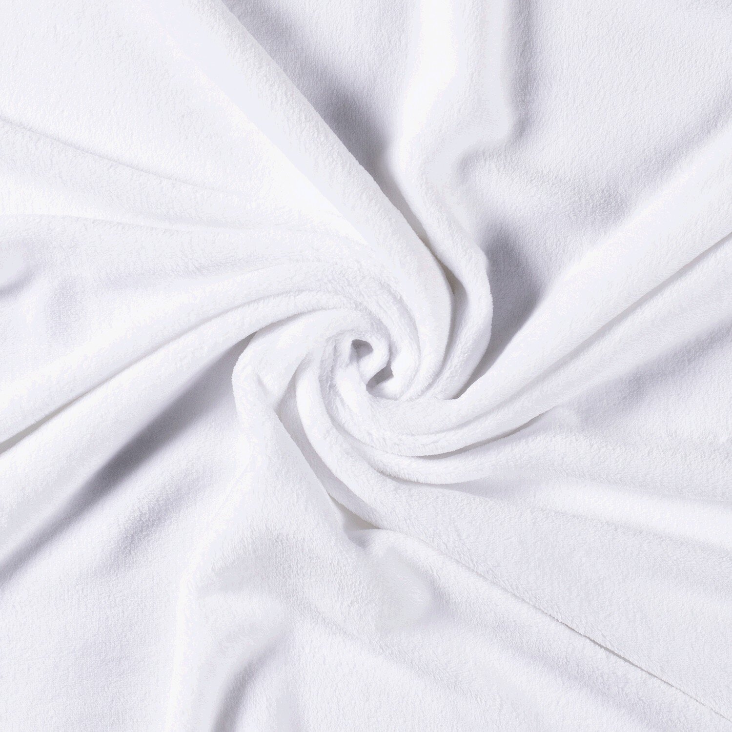 0,8 Meter - Wellnessfleece *Marie* Uni - weiss