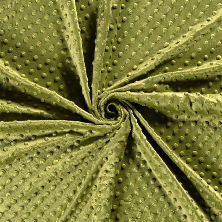 0,7 Meter - Minky Fleece *Marie* Uni - oregano