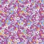 0,95 Meter - Baumwollpopeline bunte Blumen - flieder