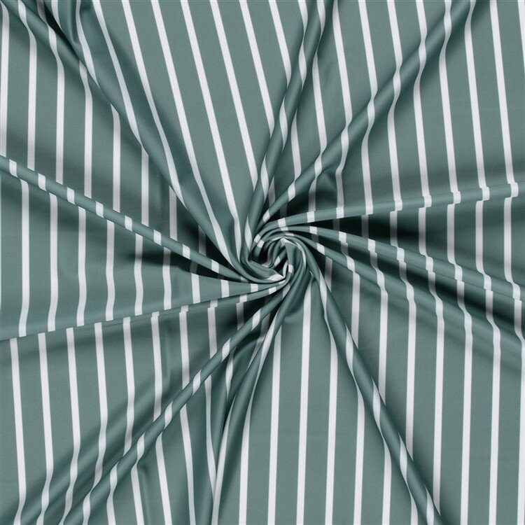 0,8 Meter - Funktions und Badeanzugstoff Recycled LSF50 Streifen - hellstahlblau