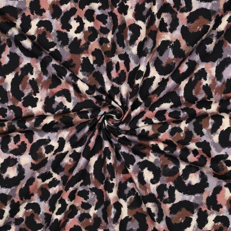 0,9 Meter - Baumwolljersey Digital Leoparden Muster