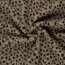 0,7 Meter - Teddystoff wilde Tupfen - dunkelbeige