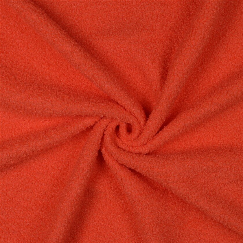 0,4 Meter - Teddystoff Doppelseitig Uni - orange