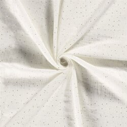 0,9 Meter - Musselin verstreute Goldtupfen – creme