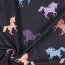 0,6 Meter - Baumwolljersey Einhorn - nachtblau meliert