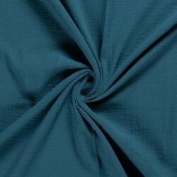 0,8 Meter - Musselin Uni *Marie* - petrol