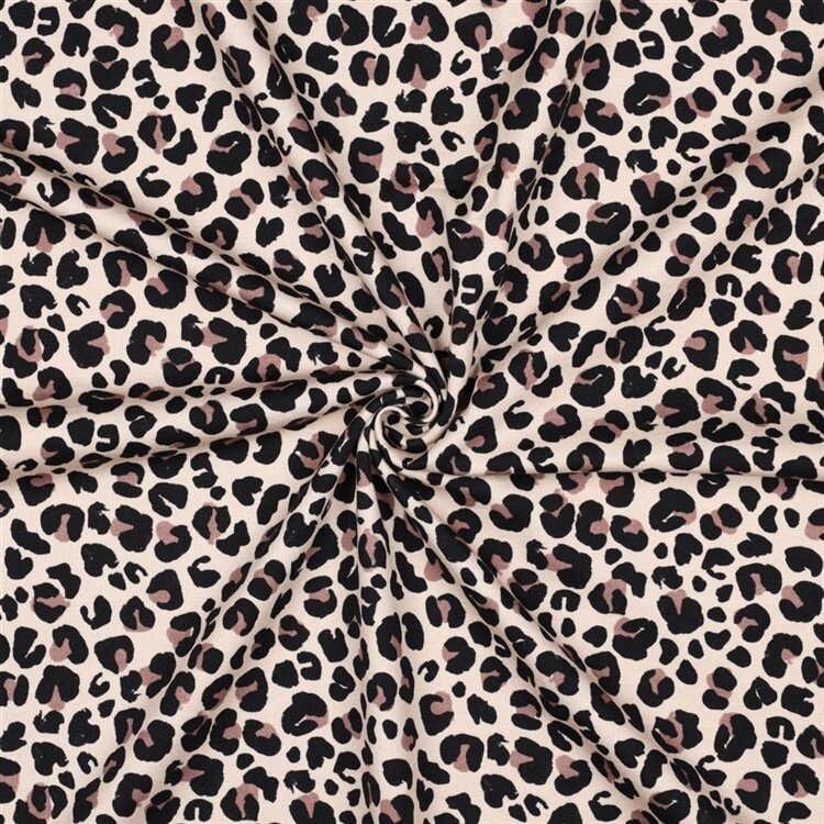 0,7 Meter - French Terry Digital Leo - beige