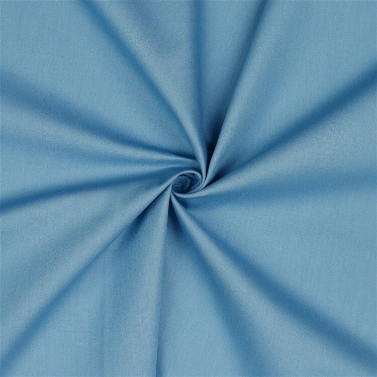 0,7 Meter - Baumwollpopeline *Vera* Uni - schattenblau