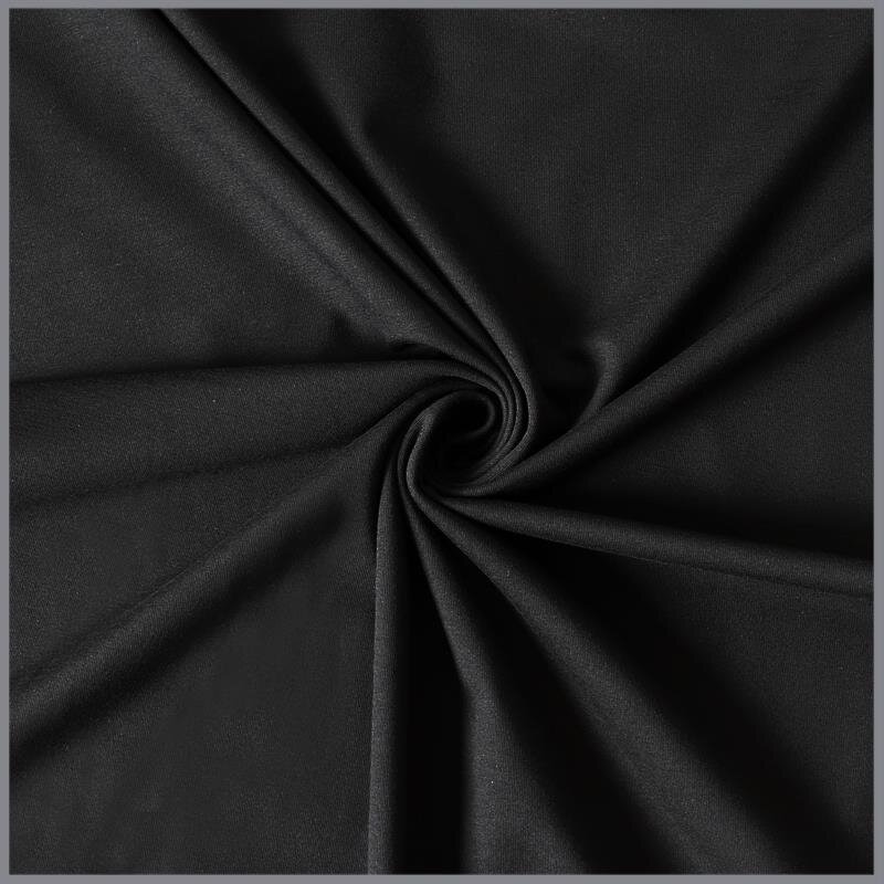 0,7 Meter - Baumwolljersey *Mila* Uni - schwarz