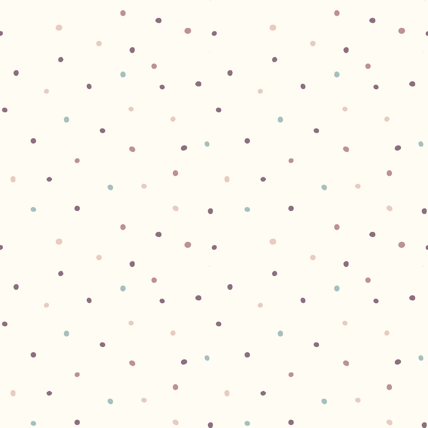 0,3 Meter - Baumwolljersey Digital kleine bunte Punkte - creme