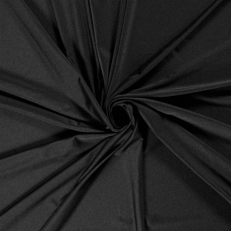 0,9 Meter - Funktions und Badeanzugstoff Uni - schwarz