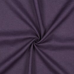 0,75 Meter - Leinen vorgewaschen *Vera* Uni - aubergine