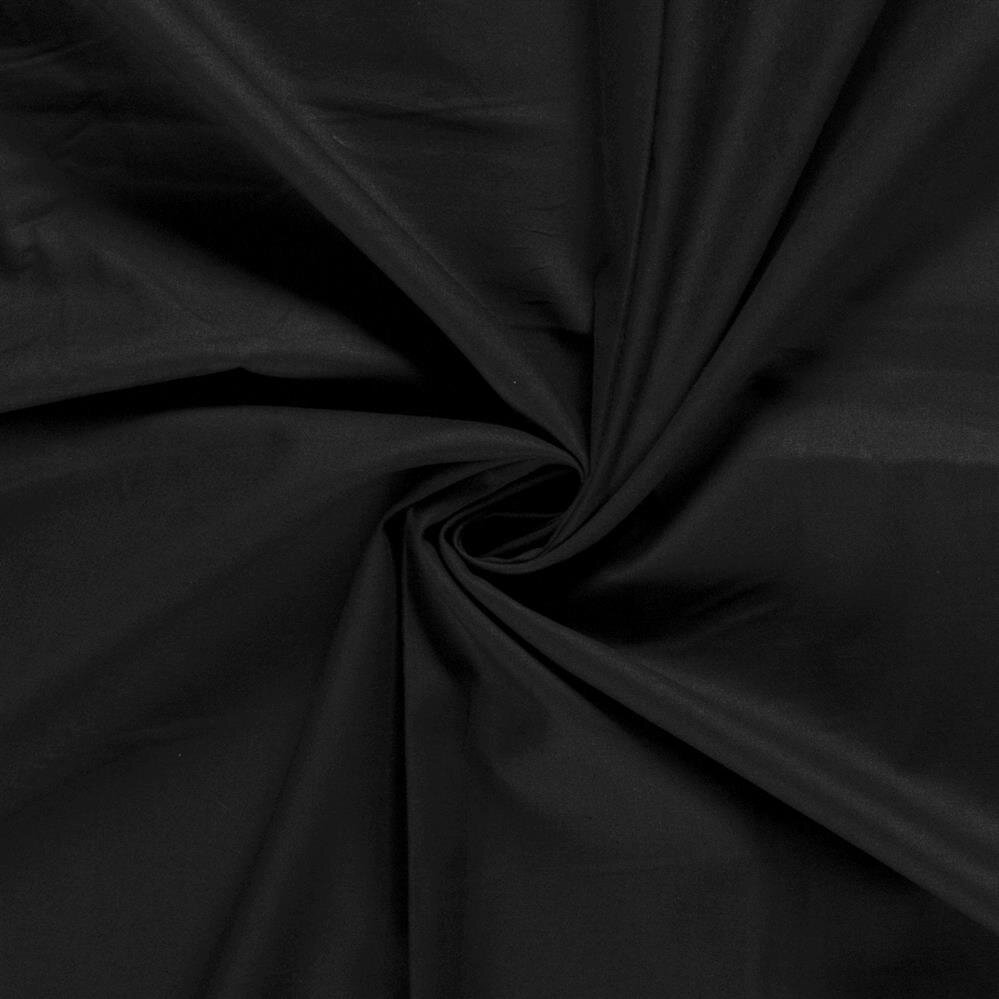 0,9 Meter - Baumwollstoff Fahnentuch Cretonne *Marie* Uni - schwarz