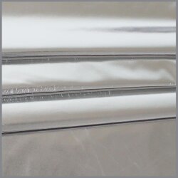 0,5 Meter - Folienjersey Uni Metallic - silber