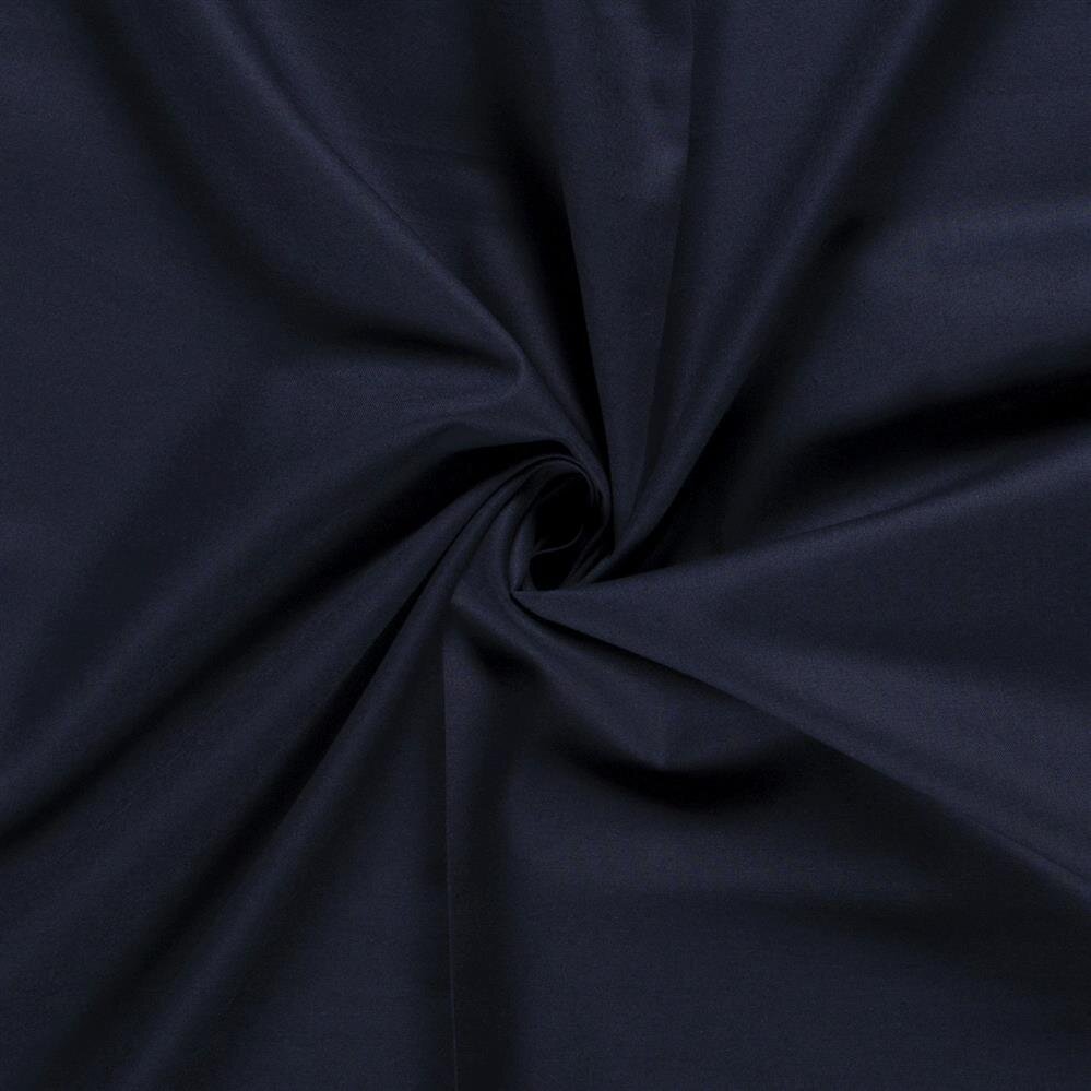 0,9 Meter - Baumwollstoff Fahnentuch Cretonne *Marie* Uni - nachtblau