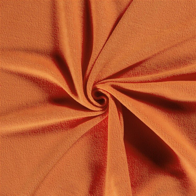 0,6 Meter - Antipilling Fleece *Marie* Uni - kürbis