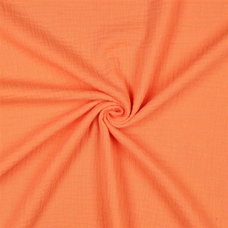 0,9 Meter - Musselin Uni *Gerda* BIO~Organic - pfirsich