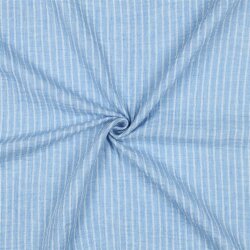 0,8 Meter - Musselin Gestreift - hellblau