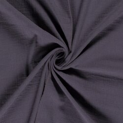 0,6 Meter - Musselin Uni *Marie* - rauch grau