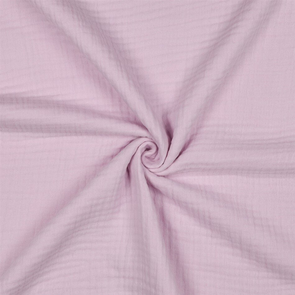 0,5 Meter - Dreilagiger Baumwoll Musselin Bio~Organic - helllila