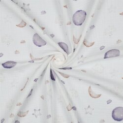 0,5 Meter - Musselin Bio~Organic Digital Sonne Mond &...