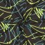 0,3 Meter - Baumwolljersey Neon Kritzelei - anthrazit