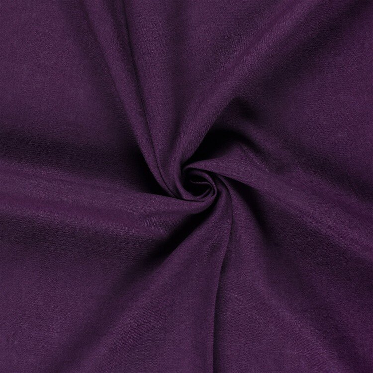 0,7 Meter - Leinen *Marie* Uni - aubergine