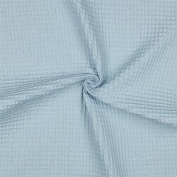 0,8 Meter - Waffelpiqué *Vera* 6mm- babyblau