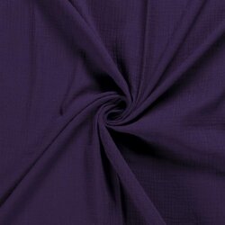 0,9 Meter - Musselin Uni *Marie* - aubergine