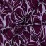 0,9 Meter - Viskose Jersey Blumenzeichnung  - aubergine