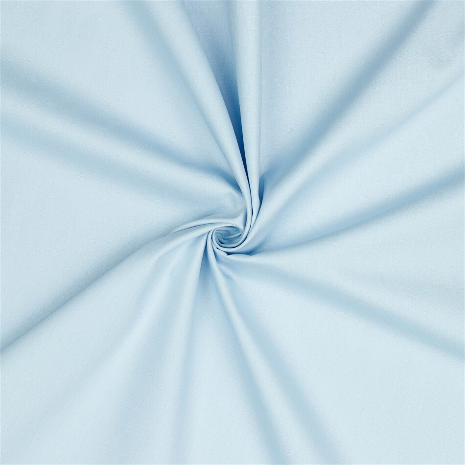 0,9 Meter - Baumwollpopeline *Vera* Uni - hellblau