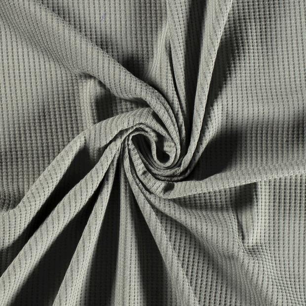 0,5 Meter - Waffeljersey *Marie* -  dunkel mint