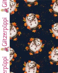 French Terry Glitzerpüppi Digital Herbstigel -...